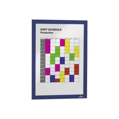 4005546406022-Durable Duraframe - Cadre d'affichage adhésif - A4 - bleu-Avant-0