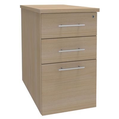 0404000124344-Caisson bout de bureau IRIS - L43 x P80 cm - imitation Chêne clair--0