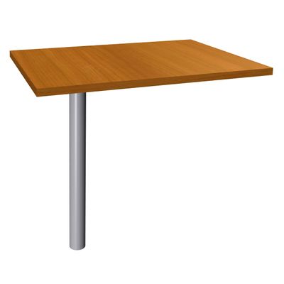 0400793981669-Extension IDRA/DUAL sur pied tube - 80 x 60 cm - Pied alu - plateau imitation Merisier--0