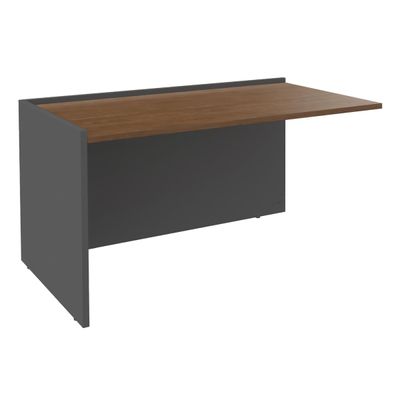 3253310336278-Banque d'accueil Module de départ bas OLA - L162,5 x H75,5 x P82,5 cm - structure carbone, plateau noy--0