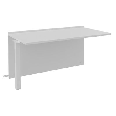 3253310304376-Banque d'accueil Module suivant bas OLA - L120 x H75,5 x P82,5 cm - structure blanc perle, plateau blan--0