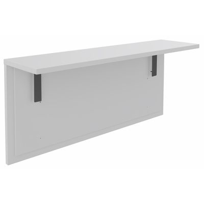 3253310333352-Tablette pour banque d'accueil OLA - réglable en hauteur - L140 x P30 cm - equerre carbone (A positionner sur module haut ou retour direct ha--0