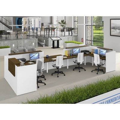 3253310368262-Banque d'accueil Module intermédiaire PMR OLA - L140 x H72,5 x P115 cm - structure blanc perle, platea--1