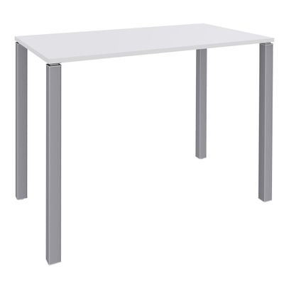 3253310166448-Table Lounge 4 pieds - L120xH105xP80 cm - Pied alu - plateau blanc perle--0