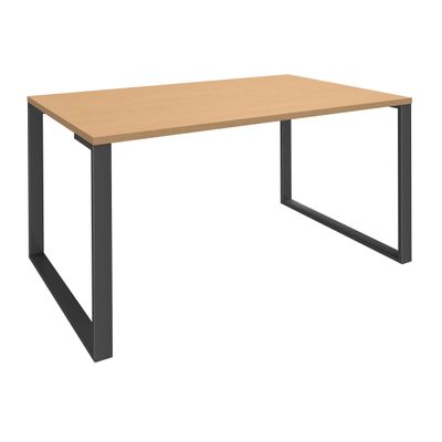 0404000122562-Bureau droit LOFTER - L80 cm - Plateau imitation Hêtre - pied Carbone--0