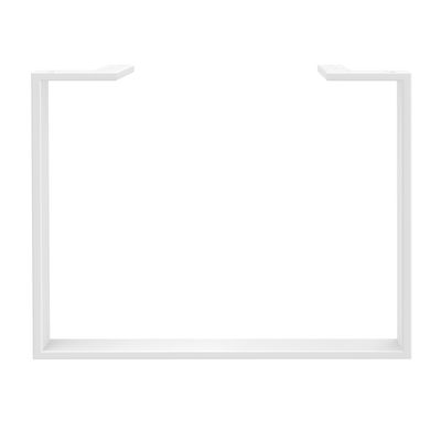 3253310167513-Bureau LOFTER Manager - L180 x P100 x H72,5 cm - sans console - pieds blanc - plateau imitation chêne --1