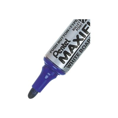 3474374500027-Pentel MAXIFLO - Marqueur effaçable - pointe ogive large - bleu-Gros plan-2