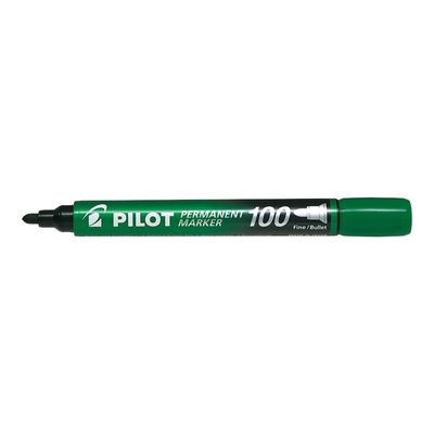 4902505511127-Pilot 100 - Marqueur permanent - pointe ogive - vert-Angle gauche-0