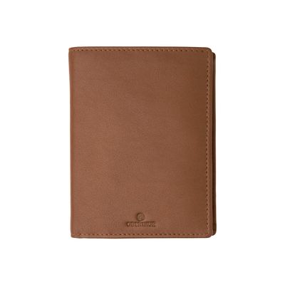3108726994676-Oberthur London - Portefeuille cuir beige-Avant-0