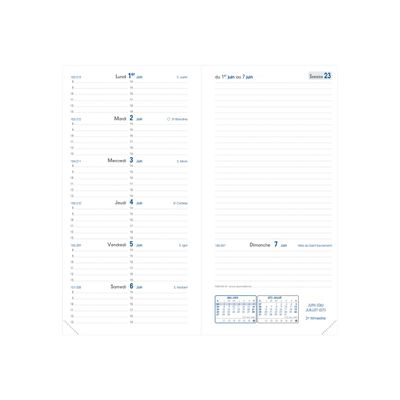 3371010445103-Agenda Tocana Italnote - 1 semaine sur 2 pages - 8,8 x 17 cm - bleu - Quo Vadis-Avant-2