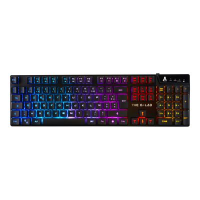 3760162063028-The G-Lab KEYZ IRIDIUM - clavier gamer filaire - Azerty - rétroéclairé -Avant-0