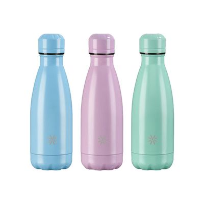 3135250132533-Aqua Pastel - Gourde Bouteille isotherme 350 ml - double paroi - disponible dans différentes coul-Avant-0