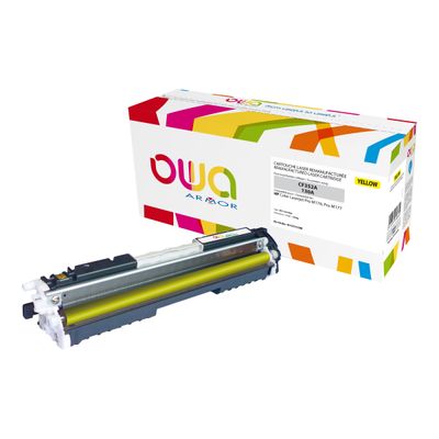 3112539618360-Cartouche laser compatible HP 130A - jaune - Owa K15731OW-Multi-angle-1