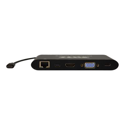 3567049019068-PORT Connect - station d'accueil - USB-C - VGA, HDMI, Mini DP - GigE-Arrière-3