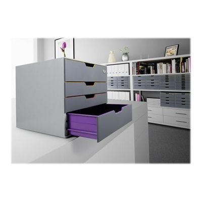 4005546702414-Durable Varicolor Safe - Module de classement 4 tiroirs - multicolore-Angle gauche-4