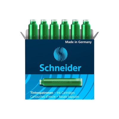 4004675066046-Schneider - 6 Cartouches d'encre pastel - vert-Avant-0