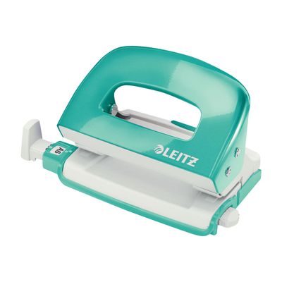 4002432103164-Leitz WOW NeXXt - Perforateur - 10 feuilles - métal - bleu iceberg-Angle droit-0