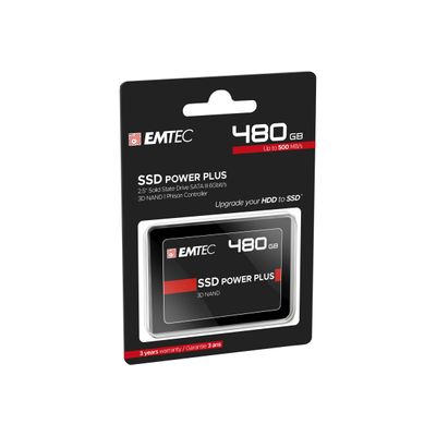 3126170136411-EMTEC X150 Power Plus 3D NAND - Disque SSD - 480 Go - SATA 6Gb/s-Angle gauche-2
