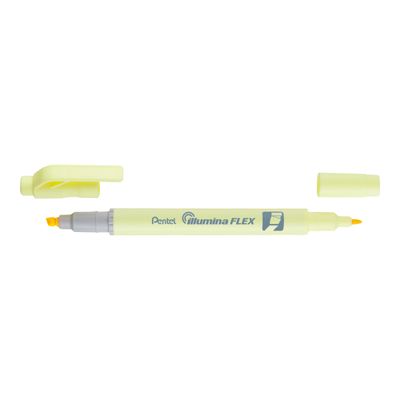 4711577053776-Pentel Illumina FLEX - Surligneur double pointe - jaune pastel-Angle gauche-0
