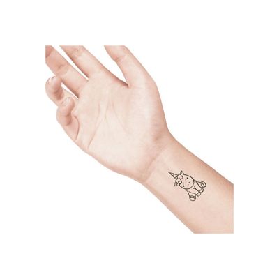 8718503972572-LaDot - Pierre pour tatouage éphémère - en céramique - taille M (2 x 4 cm) - licorne -Avant-1