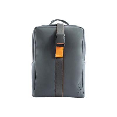 8032572185566-Nava Flat Medium - Sac à dos plat pour ordinateur portable 15,6" - gris/orange-Avant-0