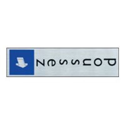 40582320-Pickup - Plaque de signalisation - 165 x 44 mm - poussez (vertical)-Avant-0