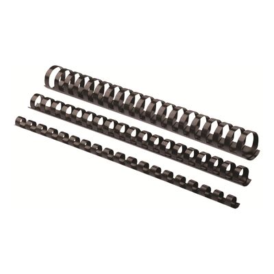 0400791407178-Fellowes - 100 anneaux de reliure en plastique - 10 mm - jusqu'à 55 feuilles - noir-Angle droit-0