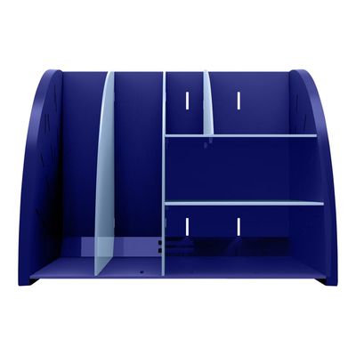 9002493942028-Exacompta Bee Blue - Organiseur de bureau 6 compartiments - bleu-Avant-0