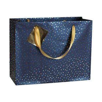 3329682128978-Clairefontaine Premium - Sac cadeau - 32 cm x 13 cm x 24,5 cm - bleu nuit-Angle gauche-0