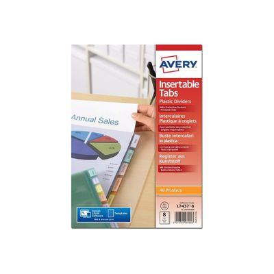 5014702031823-Avery - Pochette intercalaire 8 positions - A4 Maxi - polypropylène-Avant-1