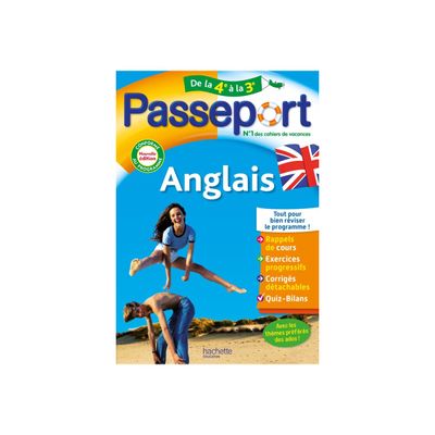 9782017148401-Passeport Anglais - Cahier de vacances - De la 4e à la 3e-Avant-0