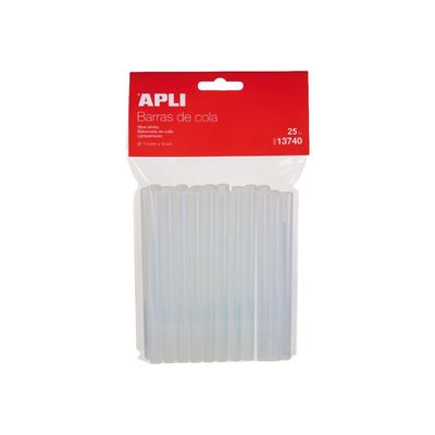 8410782137405-APLI kids - 25 bâtons de colle pour pistolet à colle - transparent-Avant-0