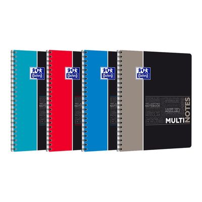 3020120134468-Oxford Student Multinotes - Cahier à spirales A4+ - 160 pages - feuilles perforées détachab-Angle gauche-3