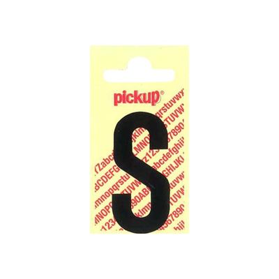 2012349362280-Pickup - Étiquette autocollante - 90 mm - Lettre S - noir mat-Avant-0