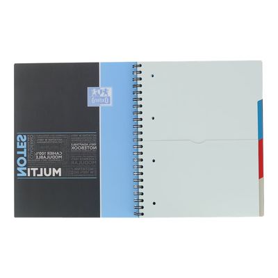 3020120134512-Oxford Etudiants - Cahier Multinotes A4+ (24 x 29,7 cm) - 160 pages - petits carreaux (5x5 mm) - avec 3 intercal-Avant-6