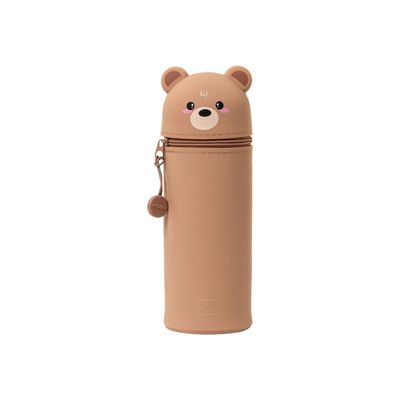 8054117620288-Legami Kawaï Teddy Bear - Trousse Pot à crayons 2-en-1 - silicone-Avant-0