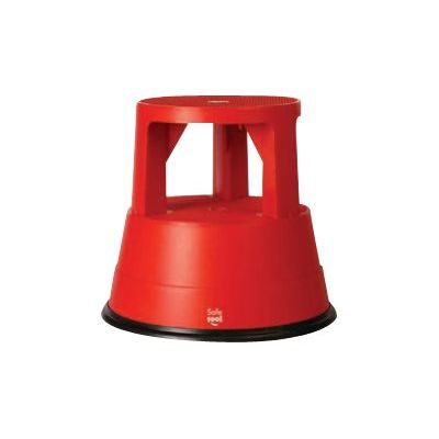 3700092232460-Safetool - Tabouret - 2 marches - polypropylène - rouge-Avant-0