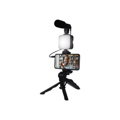 3571211456964-Bigben Vlogging kit live stream - kit d'accessoires contenant un trépied, une Led flash, un micro et-Avant-0