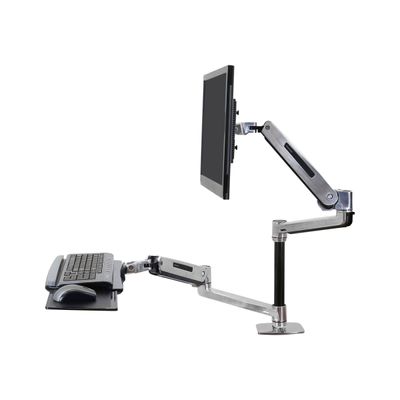 0698833042955-Ergotron WorkFit-LX - Support de travail assis-debout avec bras - aluminium et acier poli-Droite-0