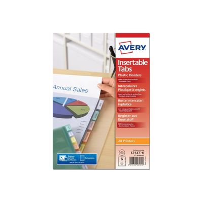 5014702031816-Avery - Pochette intercalaire 6 positions - A4 Maxi - polypropylène-Avant-3