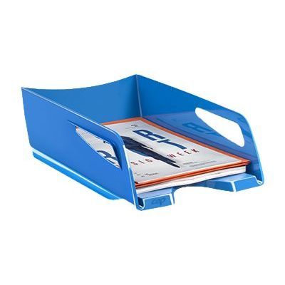 3462159001159-CEP Gloss - Corbeille à courrier maxi bleu océan-Angle gauche-0