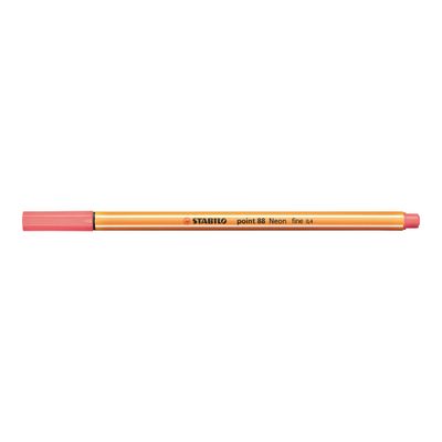 4006381438568-STABILO Point 88 - Feutre fin - 0.4 mm - rouge fluo-Angle gauche-1