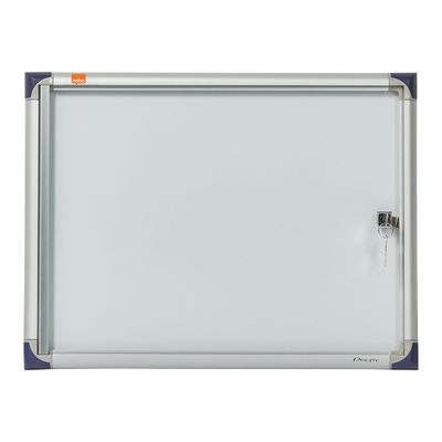 5028252158732-Nobo - Vitrine intérieure 2 A4 (385 x 505 mm) - cadre aluminium fond métal-Avant-0