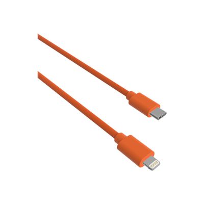 3701263514811-JAYM POP Collection - Câcle USB-C vers Lightning - 1.5 m - orange-Angle gauche-1