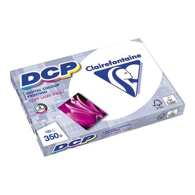 3329680380606-Clairefontaine DCP - Papier ultra blanc - A4 (210 x 297 mm) - 350 g/m² - Ramette de 125 fe-Angle gauche-0