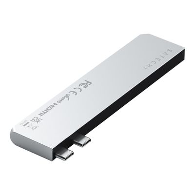 0810086360635-Satechi Pro Hub Slim - Hub 7 ports - USB-C x 2 - HDMI - pour Apple MacBook Air à partir de 201-Arrière-2