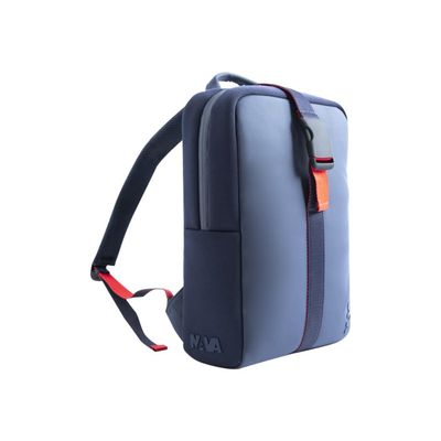 8032572185580-Nava Flat Small - Sac à dos plat pour ordinateur portable 13,3" - bleu/rouge-Angle gauche-1