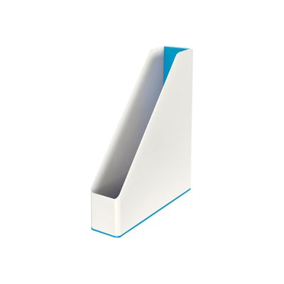 4002432113644-Leitz WOW - Porte-revues blanc/bleu-Angle droit-0