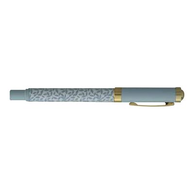 3219918232749-Enzo Varini Palazzo Maiolica - Roller acier - fond blanc motif bleu-Angle gauche-0