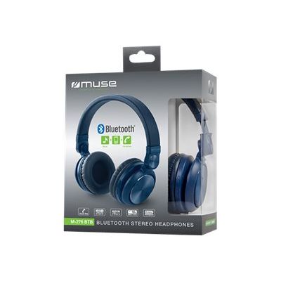3700460205959-Muse M-276 BTB - Casque sans fil avec micro - bleu-Angle droit-4